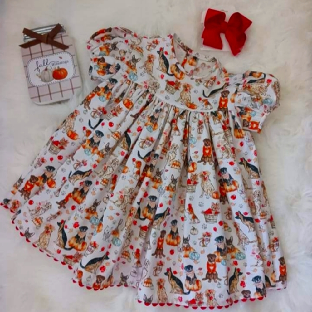 Handmade  sz 24mo dress perfect for Thanksgiving